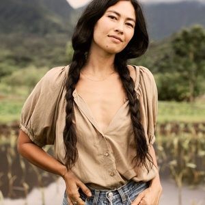 Dôen June Top in Driftwood